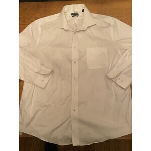 Lauren- Ralph Lauren White Dress Shirt Mens Sz 17 1/2 32/33 Stretch Fit